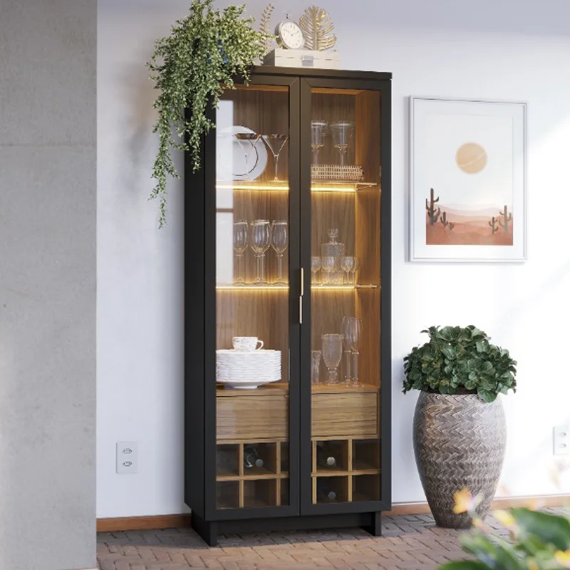 Cristalero Aparador Bar Modular 2 Puertas Vidrio Luz Led - Mesas de comedor, Uruguay | Soy Hogar, vista 9