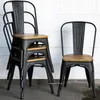 Silla Tolix C/asiento De Madera en Multicolor - Sillas, Uruguay | Unsi, vista 4 de 4