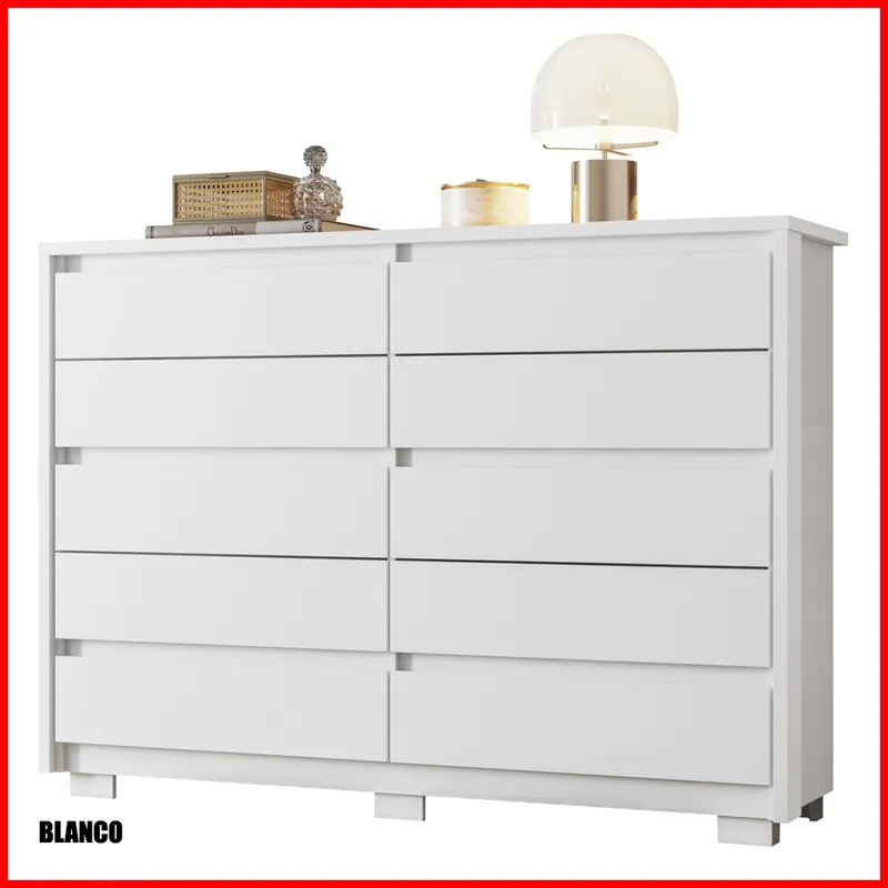 Comoda 10 cajones – Duetto 189 en Blanco - Cómodas, Uruguay | Punto Unión