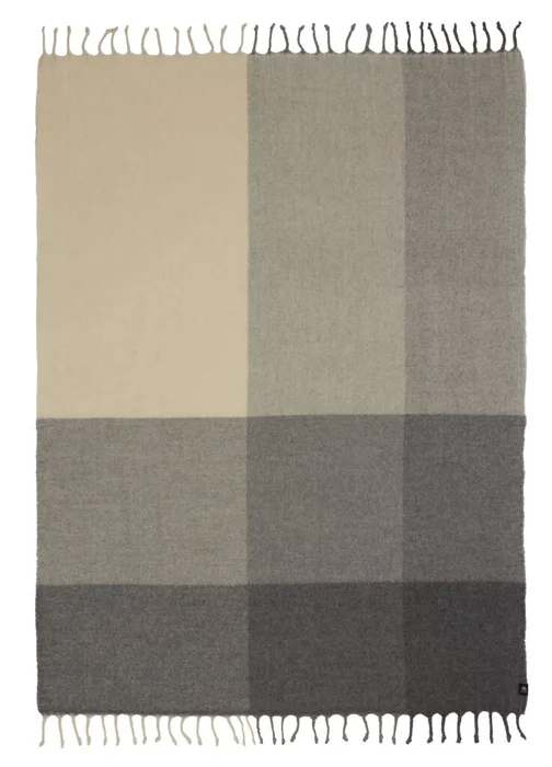 Manta throw LUNDKARSE 130x170 lana gris/beige en Gris/beige - Textiles, Uruguay | JYSK