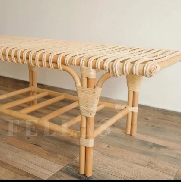 Banco Ratan en Madera natural - Butacas, banquetas y puffs, Uruguay | Balihai, vista 2