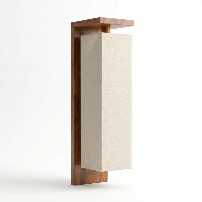 Aplique de Pared Nativo Madera & Lino - Iluminación, Uruguay | La Perla