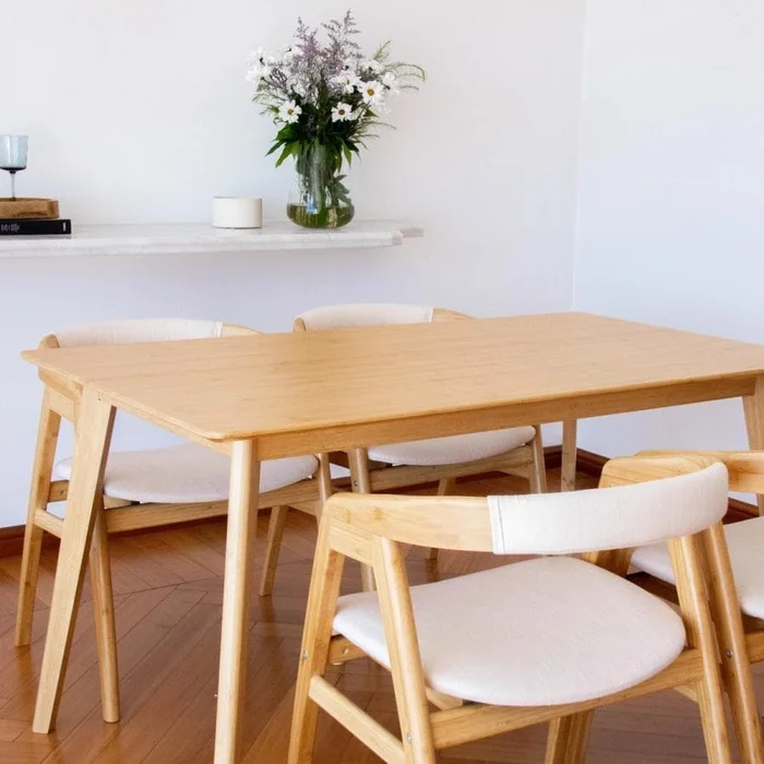 Mesa Livorno en Madera natural - Muebles, Uruguay | Uruguay Bamboo, vista 5