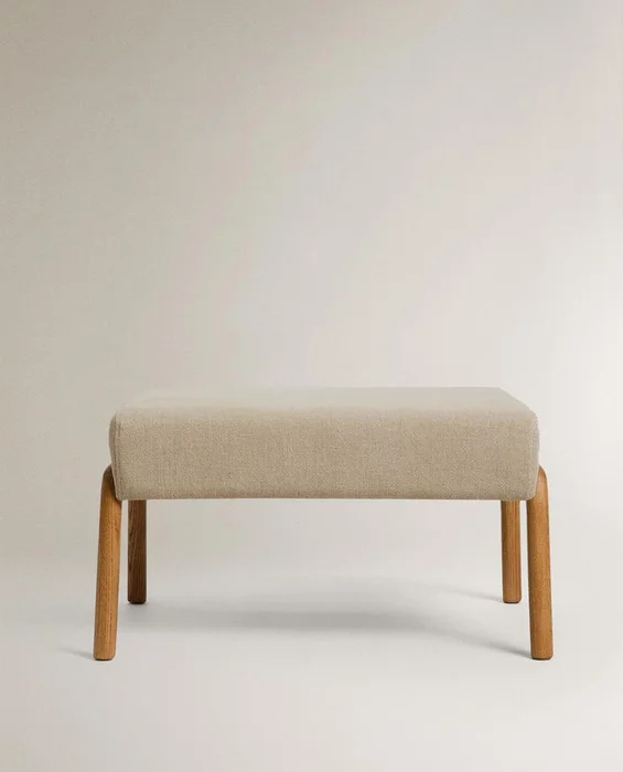 TABURETE REPOSAPIÉS MADERA FRESNO LINO en Beige - Sillas, Uruguay | Zara Home, vista 2