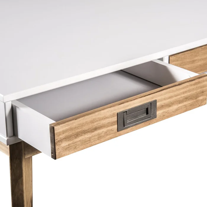 Escritorio Linea Metro - Blanco/Miel en Multicolor - Escritorios, Uruguay | La Cueva Muebles, vista 6