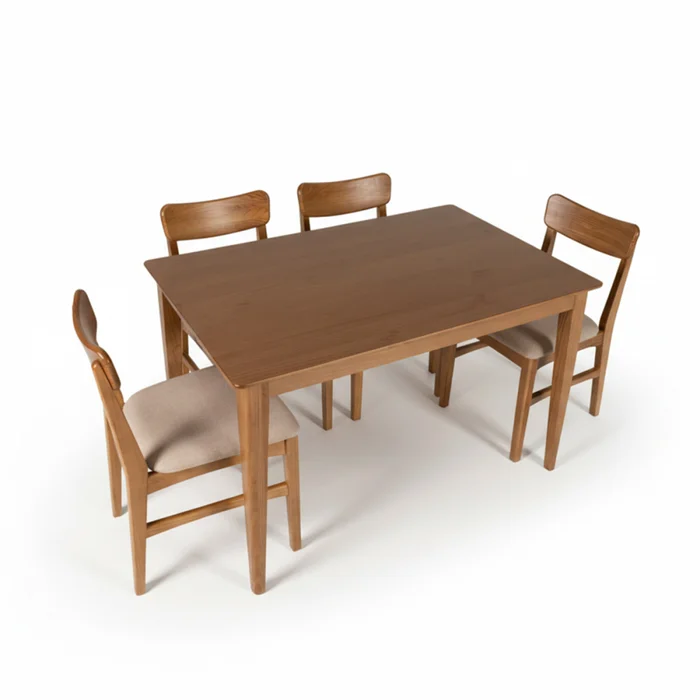 Juego de Comedor Olmo - Mesa 120 + 4 sillas - 0001 (Miel) en Marrón - Mesas de comedor, Uruguay | NYR, vista 2