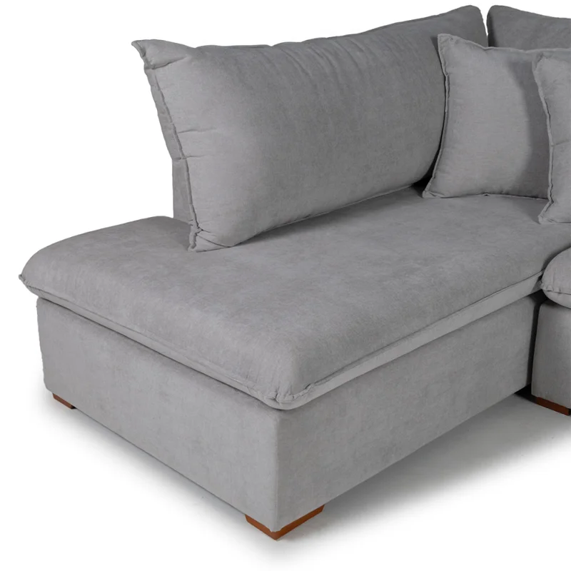 Rinconera Atualitta - Tela Microfibra - Chaise Izquierdo - TC1009 (Plata) en Gris - Sillones y sofás, Uruguay | Nyr, vista 4