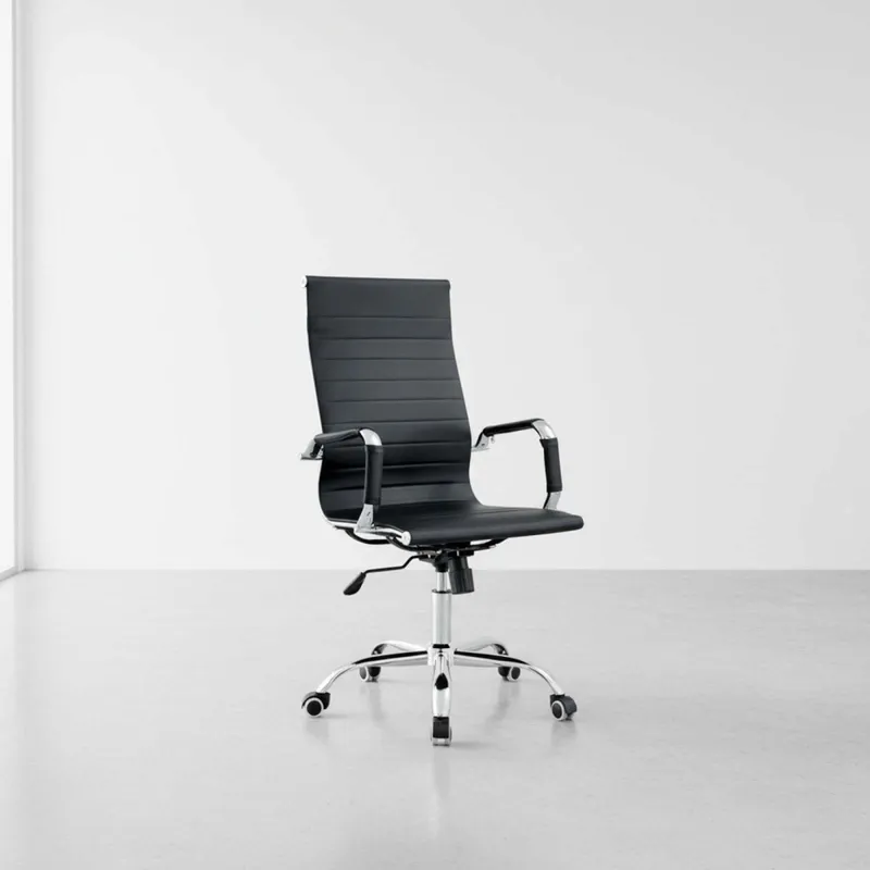 Asiento De Oficina Pu Negro D-101/hy-529 en Negro - Escritorios y sillas de escritorio, Uruguay | Divino