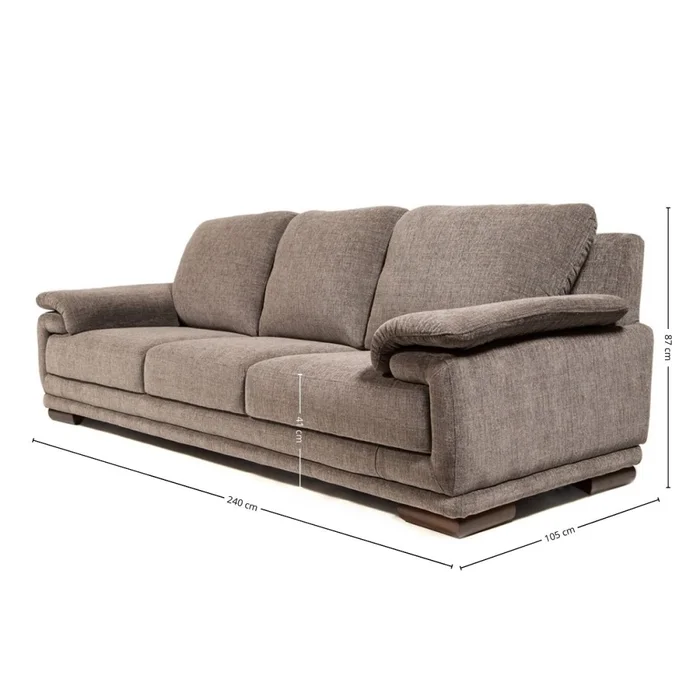 Sofá Space - Tela Aquaclean - 3 cuerpos - A fabricar en Marrón - Sillones y sofás, Uruguay | Nyr, vista 7