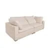 Sofá C/chaise Y Fundas Desmontables 3 Cuerpos Tela-premium Natural-beige Moma Natural en Madera natural - Sillones y sofás, Uruguay | Divino, vista 3 de 9