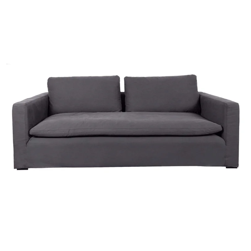 Sofá 3 Cuerpos Tela Gris Nunu Gris Osc en Gris - Sillones y sofás, Uruguay | Divino, vista 3