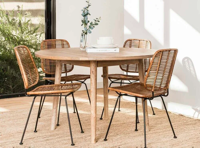 MESA COMEDOR NORDICA - OLMO NATURAL - 1.20 MTS en Madera natural - Mesas de comedor, Uruguay | La Iberica, vista 3
