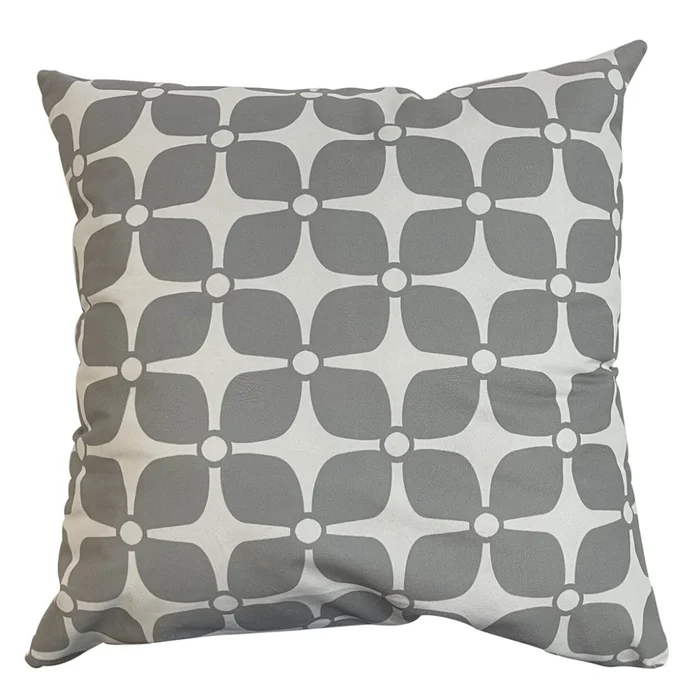 ALMOHADON ESTAMPADO 45x45CM ESTRELLA GRIS/BLANCO en Gris, Uruguay | Koz