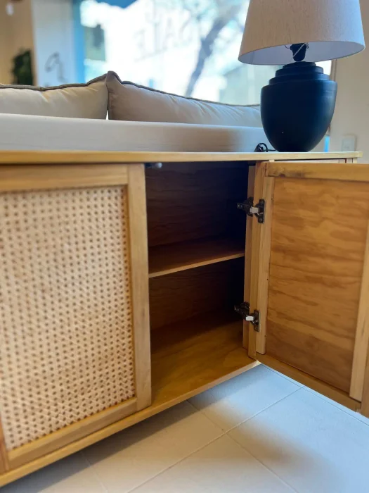Rack curvo en Madera natural - Muebles para TV, Uruguay | FMB, vista 3