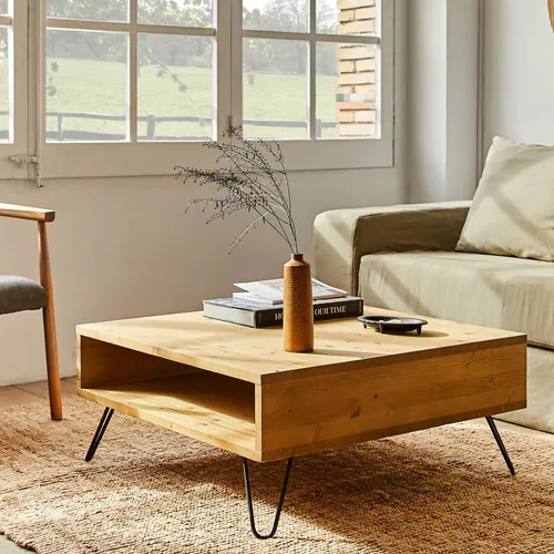 Mesa de centro Isaac en Madera natural - Mesas de living, Uruguay | Treehouse Deco