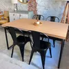 Mesa de Comedor Oxford Rectangular 120 cm (Marrón Claro – Hierro Negro) - Mesas de comedor, Uruguay | Berna home, vista 2 de 2