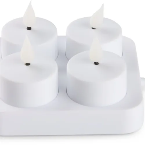 Velas LED JANSSON con cargador y control en Blanco - Velas y Portavelas, Uruguay | JYSK