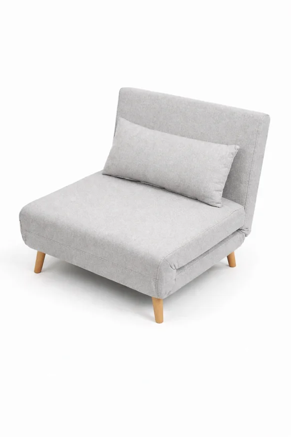 Sofá Cama, 1 Plaza Marie - Gris Medio en Gris - Sillones y sofás, Uruguay | Indian, vista 2