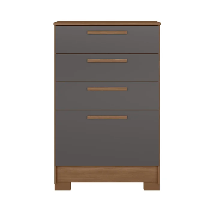 Comoda 4 Cajones Alta Con Patas 100% Mdp en JATOBA GRAFITO - Cómodas, Uruguay | Muebles Express, vista 3