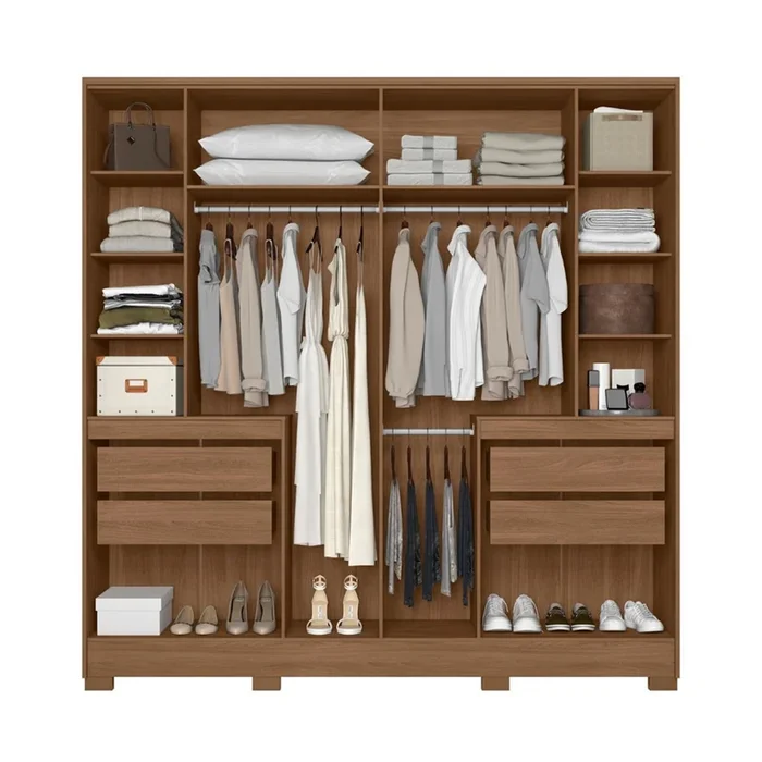 Ropero Placard Dormitorio 10 Puertas 4 Cajones Con Espejo en CARVALHO / FENDI - Muebles, Uruguay | Soy Hogar, vista 3