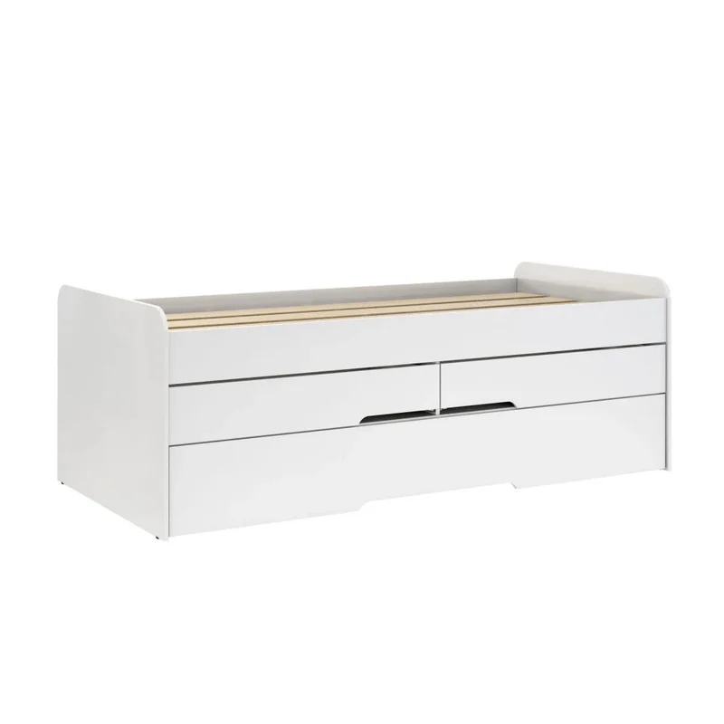 Cama Marinera 1 plaza con cajones - Línea Nordik - Blanco en Blanco - Dormitorio, Uruguay | Ecowood, vista 5