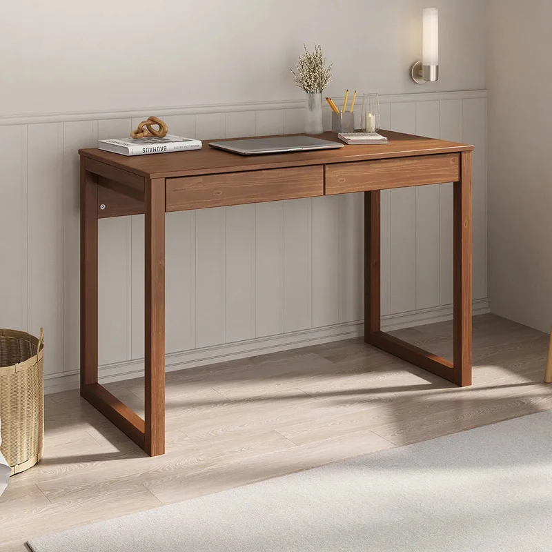 Escritorio 110cm Nara 2 Cajones - Madera Maciza en Madera natural - Escritorios, Uruguay | Balton, vista 10