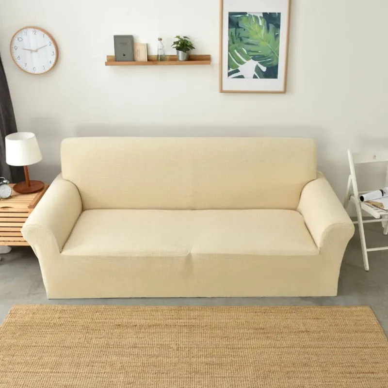 Funda sillón 4 cuerpos lisa - crema en Beige - Textiles, Uruguay | Buho Store