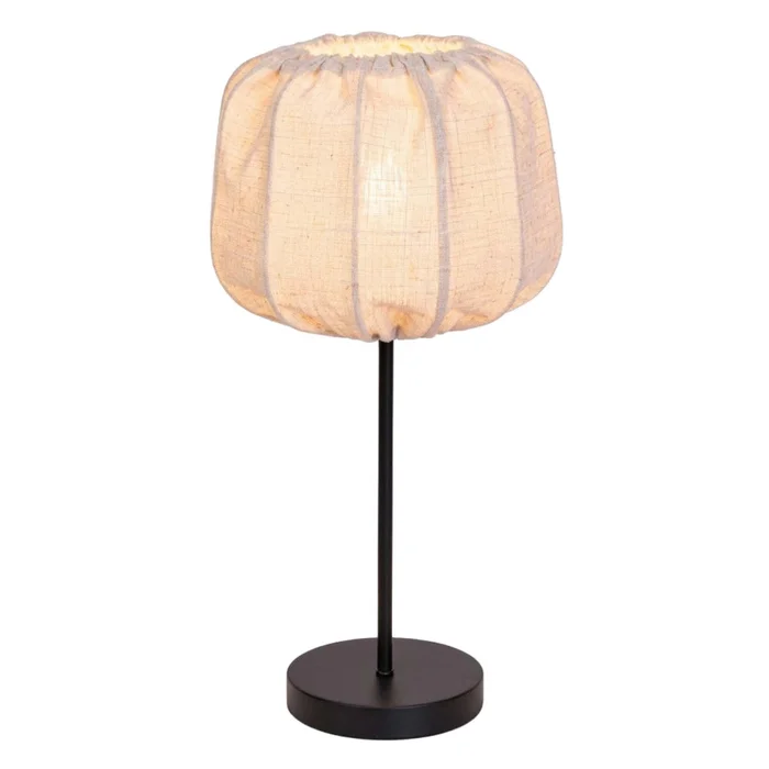Lámpara De Mesa Metal Natural-beige Lt95006 en Beige - Lámparas de mesa, Uruguay | Divino, vista 2