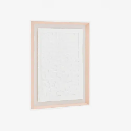 Cuadro Kut de papel maché blanco 90 x 70 cm en Blanco - Decoración de pared, Uruguay | Kavehome