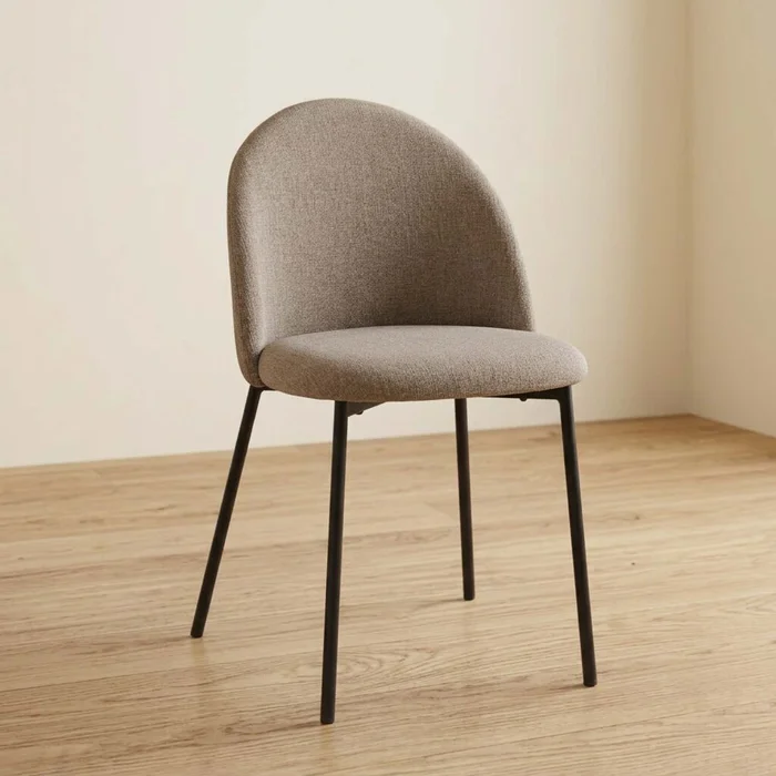 Silla De Comedor Metal-y-tela Marron Noa en Beige - Sillas, Uruguay | Divino