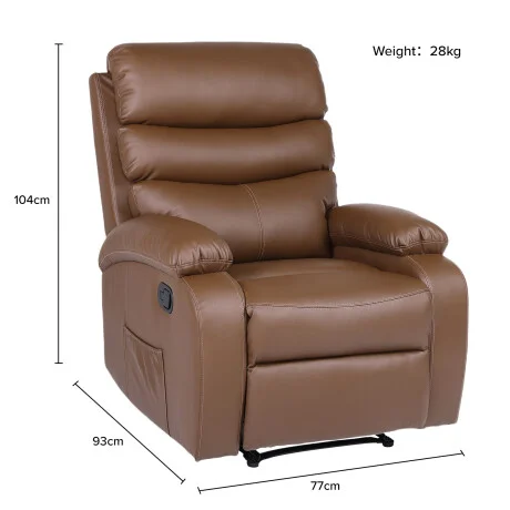 Sillon reclinable 1 cuerpo - Marron en Marrón - Sillones y sofás, Uruguay | La Cueva Muebles, vista 11