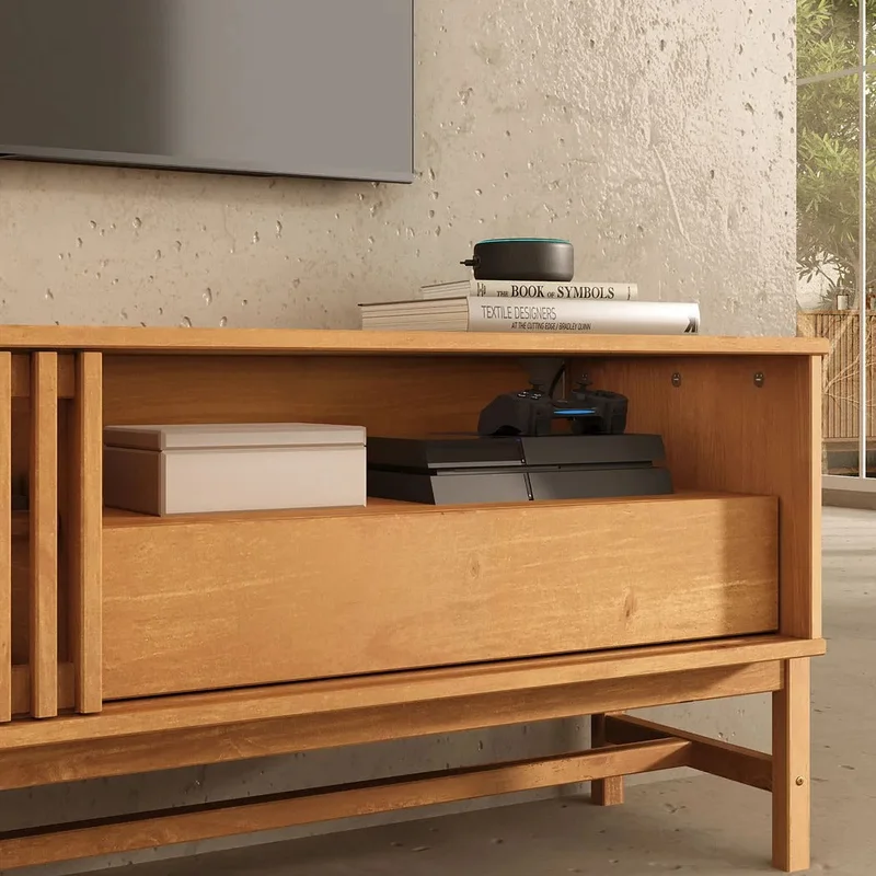 Rack TV 150cm Ader - Madera Maciza en Madera natural - Muebles para TV, Uruguay | Balton, vista 9
