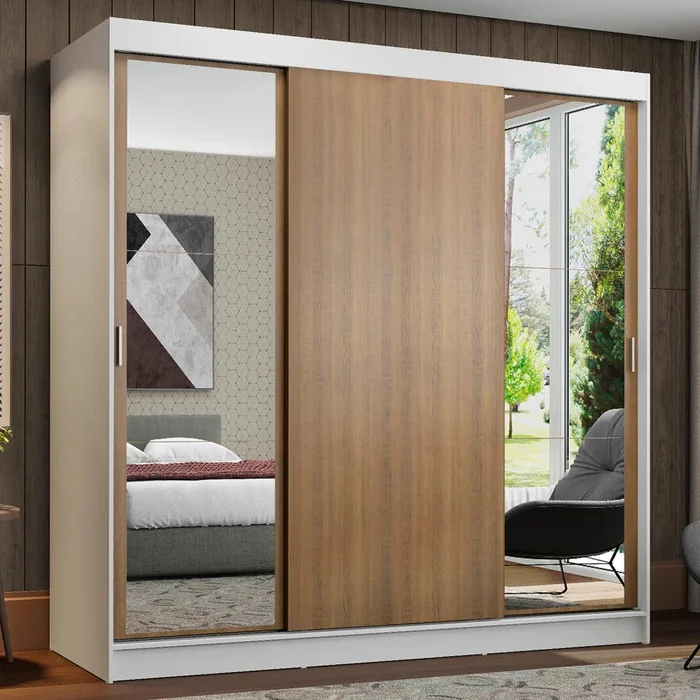 Ropero Placard Matrimonial Reno 180CM Pareja con 2 Espejos 3 Puertas C en Multicolor - Roperos y placares, Uruguay | Balton, vista 9
