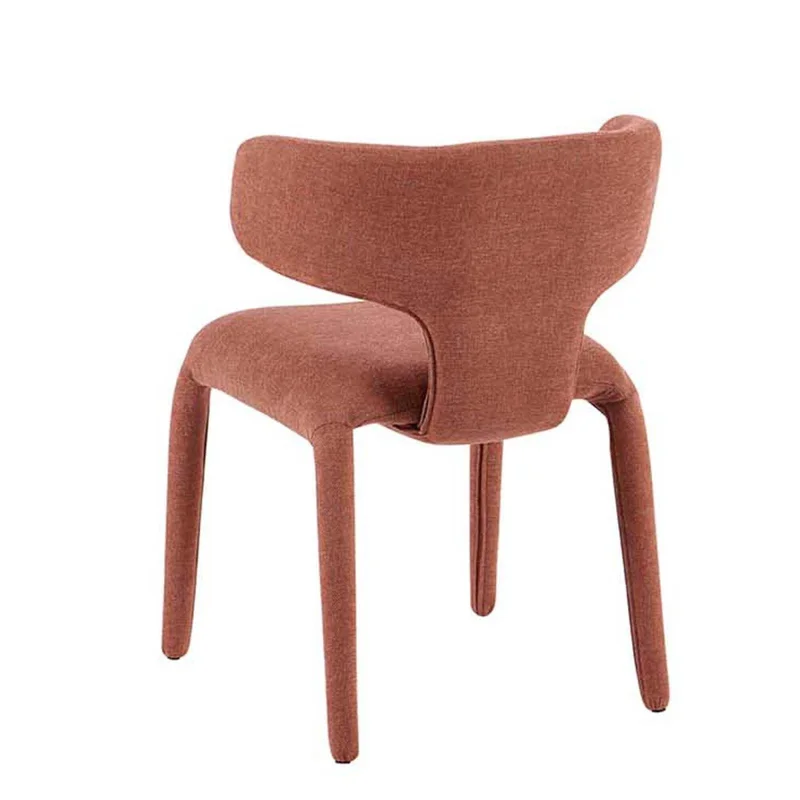 Silla De Comedor Metal-y-tela Violeta Beatriz en Terracota - Sillas, Uruguay | Divino, vista 4