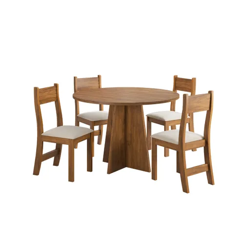 Juego De Comedor 4 Sillas Mesa Redonda - Mesas de comedor, Uruguay | Soy Hogar