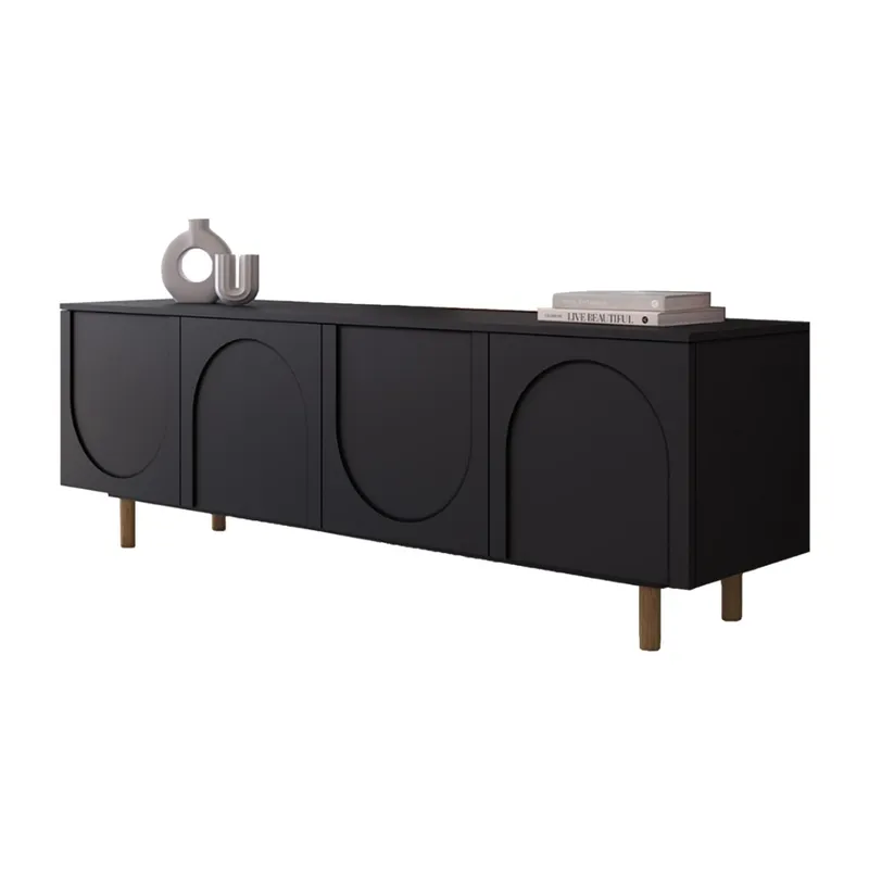Rack Arco 160 cm - Negro - Muebles para TV, Uruguay | Berna home