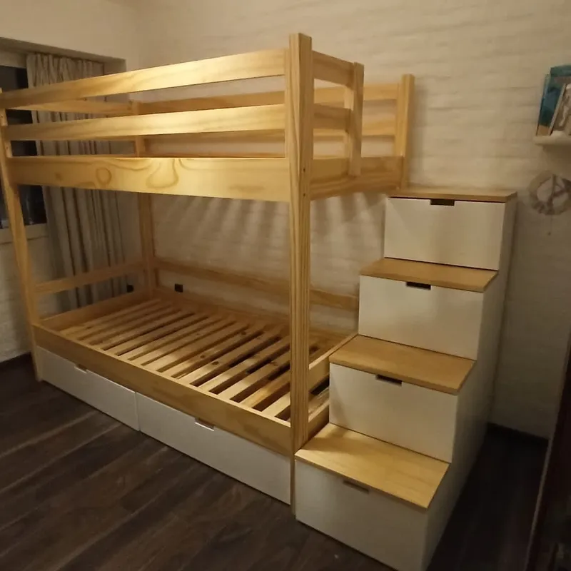 Cama Teen en Madera natural - Dormitorio, Uruguay | Treehouse Deco