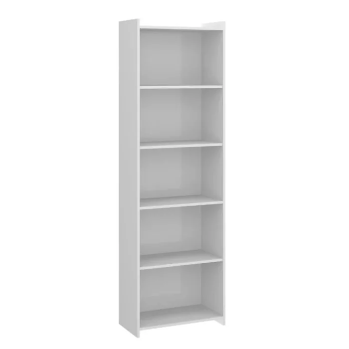 Biblioteca 5 estantes - Blanco en Blanco - Bibliotecas, Uruguay | La Cueva Muebles, vista 4