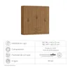 Armario Ropero Placard de 6 Puertas Línea Plus con 2 Cajones y Perchero Horizontal - MDP - Freijo en Madera natural - Roperos y placares, Uruguay | Mulata, vista 10 de 10