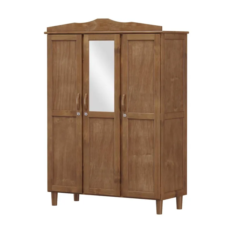 Ropero Placard 3 Puertas 3 Cajones Con Espejo 100% Madera - Roperos y placares, Uruguay | Soy Hogar