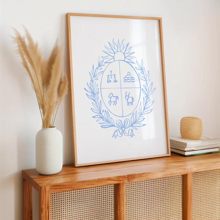 100% Patriota - Cuadro Escudo de Uruguay en Blanco - Láminas, Uruguay | Kiosko de Mar, vista 5