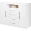 Cómoda Cajonera 2 Puertas 4 Cajones Dormitorio Blan 303866 - Cómodas, Uruguay | Muebles Express, vista 1 de 6