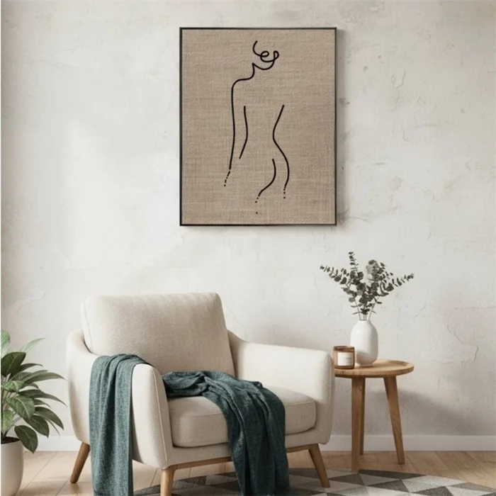 CUADRO CANVAS 40x50cm MARCO SILUETA ARPILLERA1 en Beige - Decoración de pared, Uruguay | Decohogar, vista 2