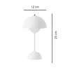 Lampara De Mesa Recargable Kers Blanco en Blanco - Lámparas de mesa, Uruguay | Serlux, vista 4 de 4