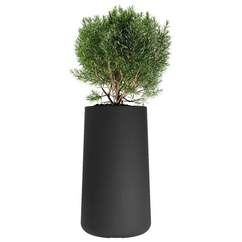 Macetero Gota 70 Negro Alto 55cm x 35cm Ancho Boca x Diam Base 40cm, 70 lts en Negro - Macetas, Uruguay | Champagne Home