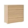 Cómoda 4 cajones - Nordik - Text Frizz en Madera natural - Cómodas, Uruguay | Ecowood, vista 1 de 2