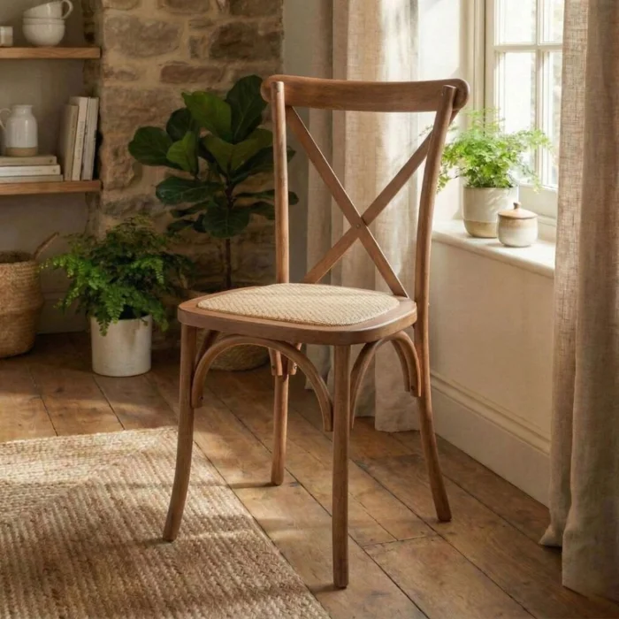 Silla de Comedor Clásica - Vienesa - Nogal en Marrón - Sillas, Uruguay | Rústico Hogar