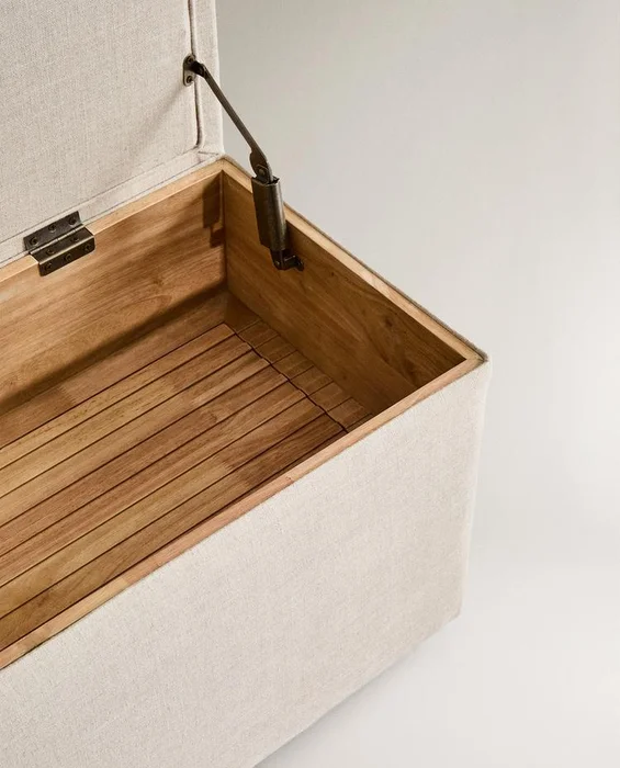 BANCO ALMACENAJE GRANDE en Beige - Butacas, banquetas y puffs, Uruguay | Zara Home, vista 5