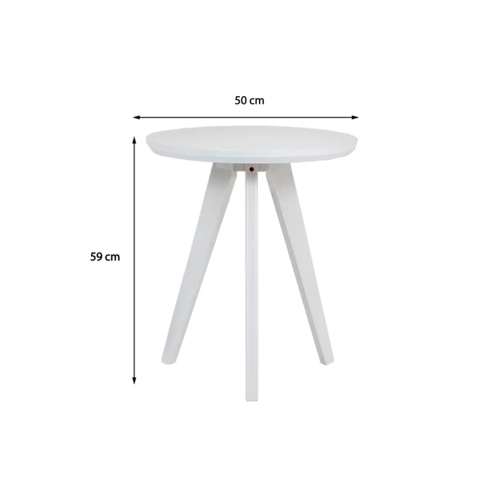 Mesa auxiliar Lu - Blanca en Blanco - Mesas de living, Uruguay | Walnut, vista 3