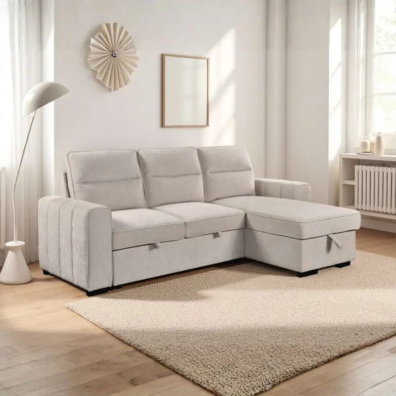 Rinconera Saona - Chaise intercambiable - Tela Microfibra - 120 (Beige) en Beige - Sillones y sofás, Uruguay | NYR